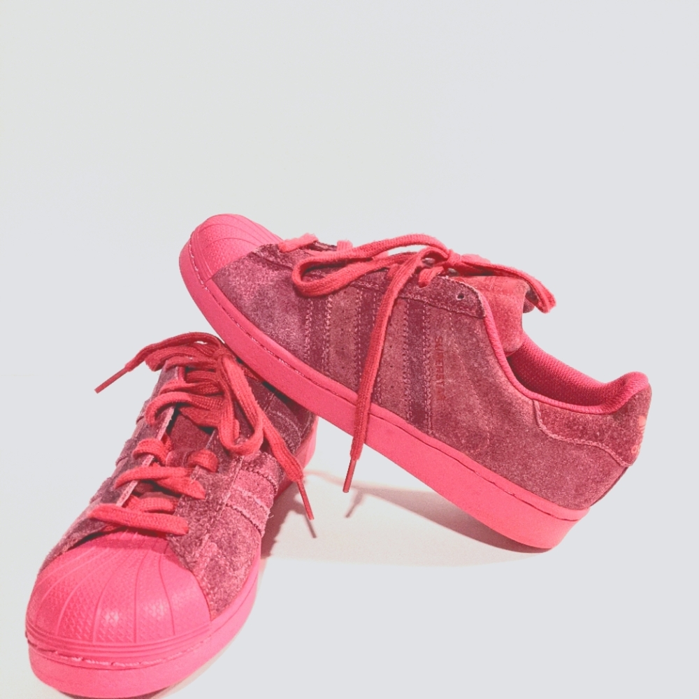 Adidas OG Superstar Red Pink Suede Shoes